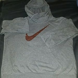 Grey cowl neck Nike hoodie